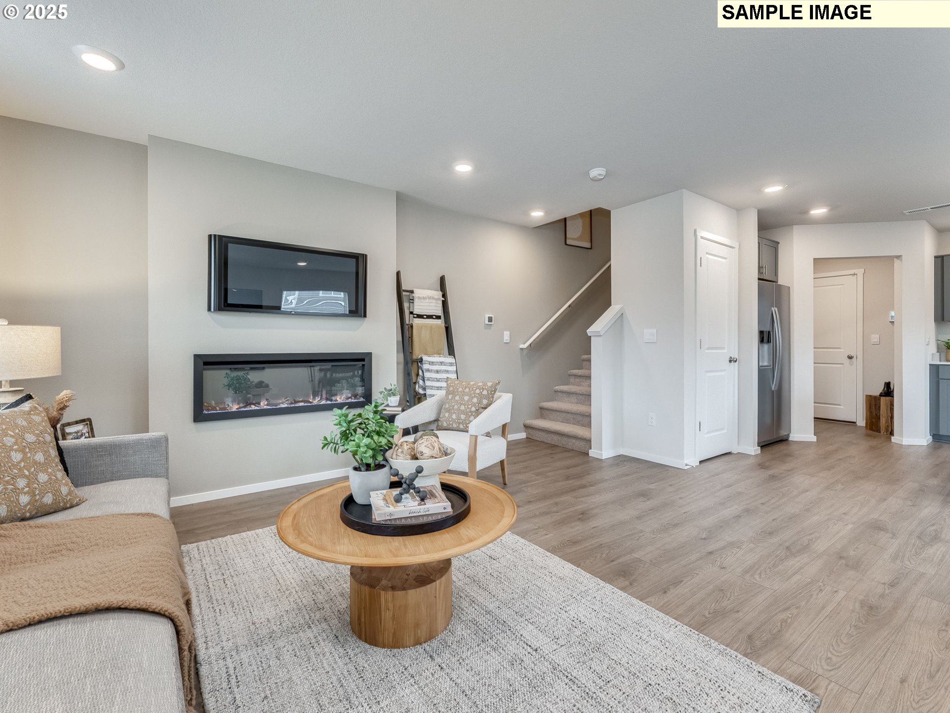 1108 Southeast 194th Place Camas, WA 98607 - Photo 22 of 31 a living room with furniture and a fireplace