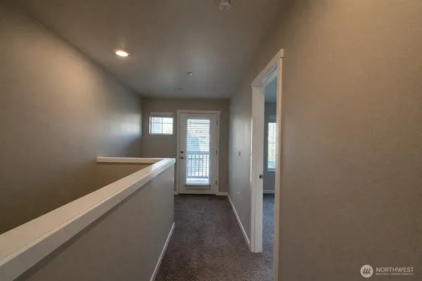 a view of hallway with window