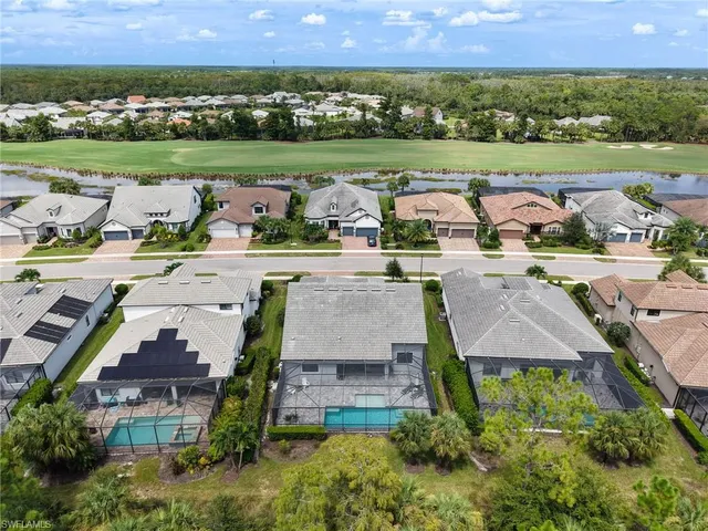 an aerial view of multiple house