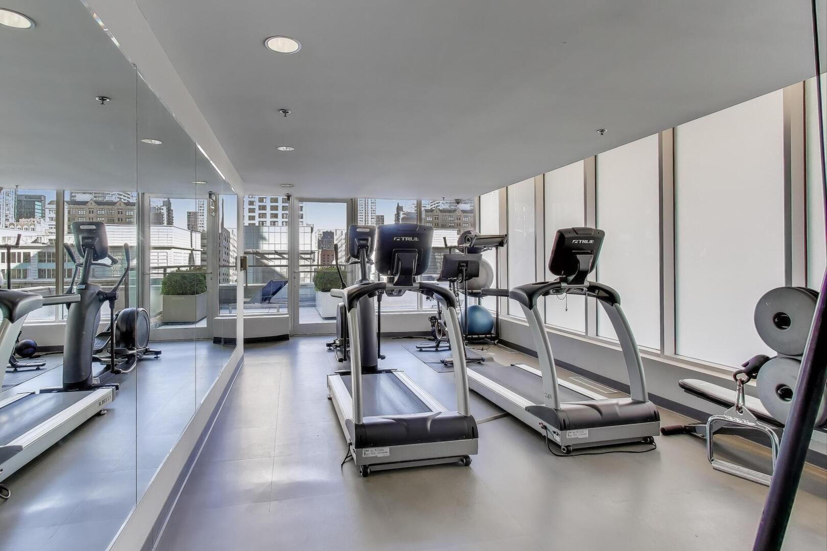 550 North St Clair Street, Unit 1303 Chicago, IL 60611 - Photo 16 of 20 a view of a room with gym equipment