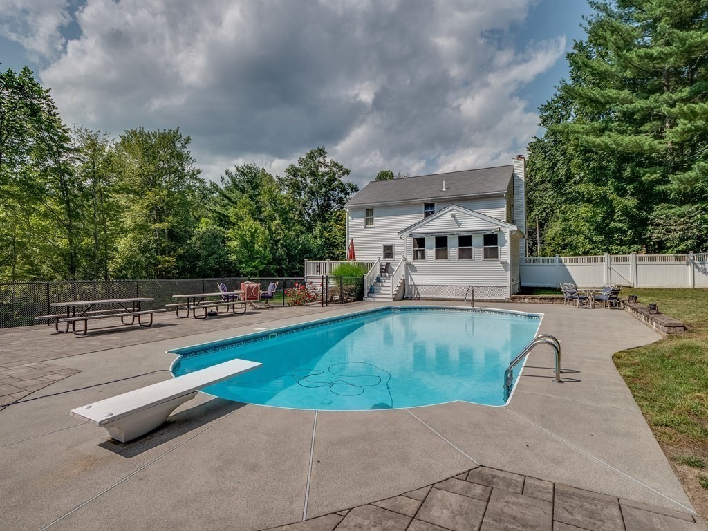 75 A Hazen Road Shirley, MA 01464 - Photo 31 of 42 a view of a swimming pool with a patio and a yard