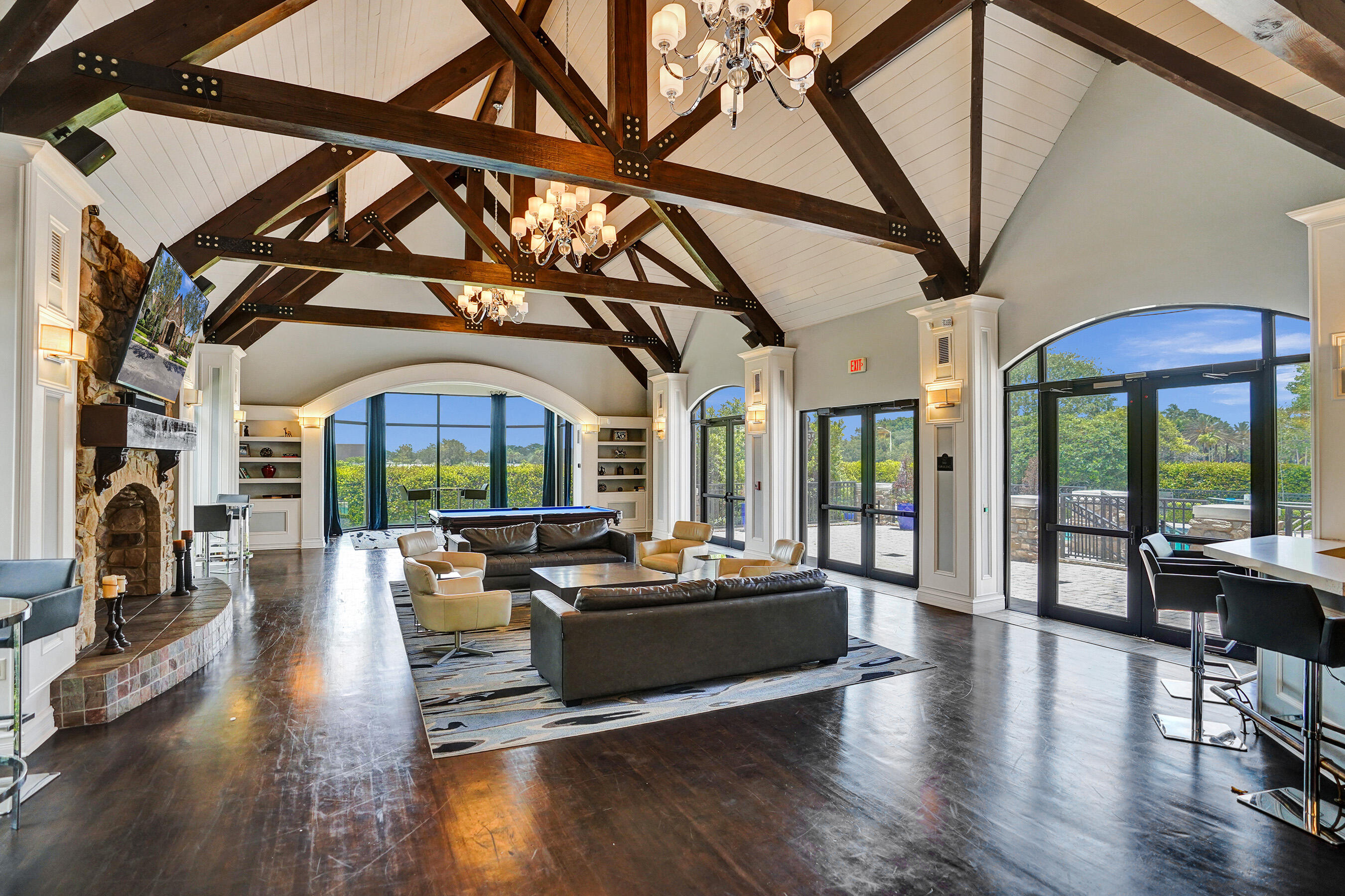 9210 Equus Circle Boynton Beach, FL 33472 - Photo 58 of 75 a living room with furniture and a fireplace