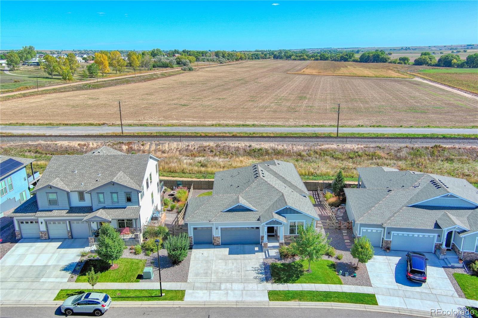 848 Lowrey Lane Berthoud, CO 80513 - Photo 28 of 36 an aerial view of a house with a lake view