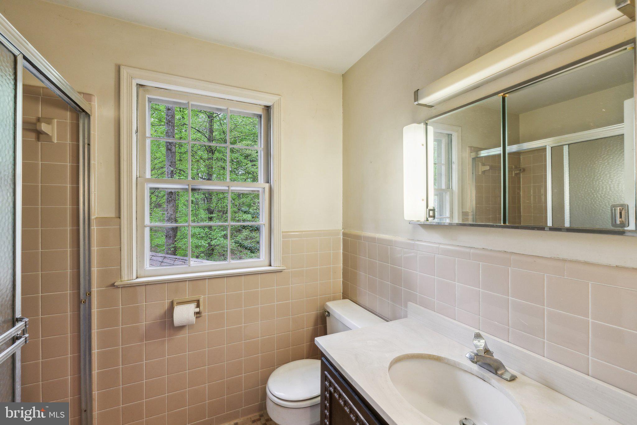 7604 Hackamore Drive Potomac, MD 20854 - Photo 17 of 56 a bathroom with a sink a toilet and a mirror