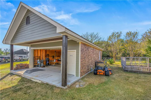 a view of a house with a patio