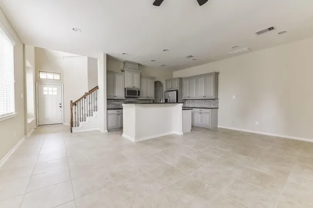 a view of a kitchen with a sink