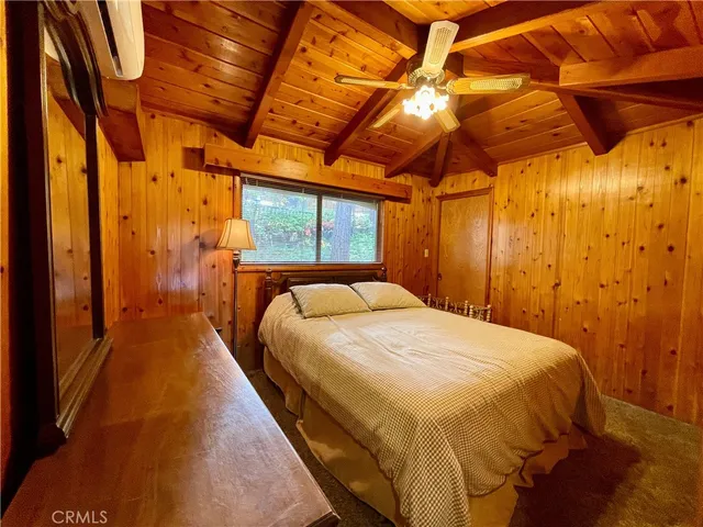 a view of a garage with a table and chairs
