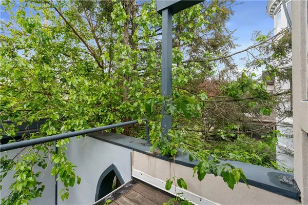 a view of a balcony