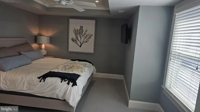 a view of a livingroom with a large window