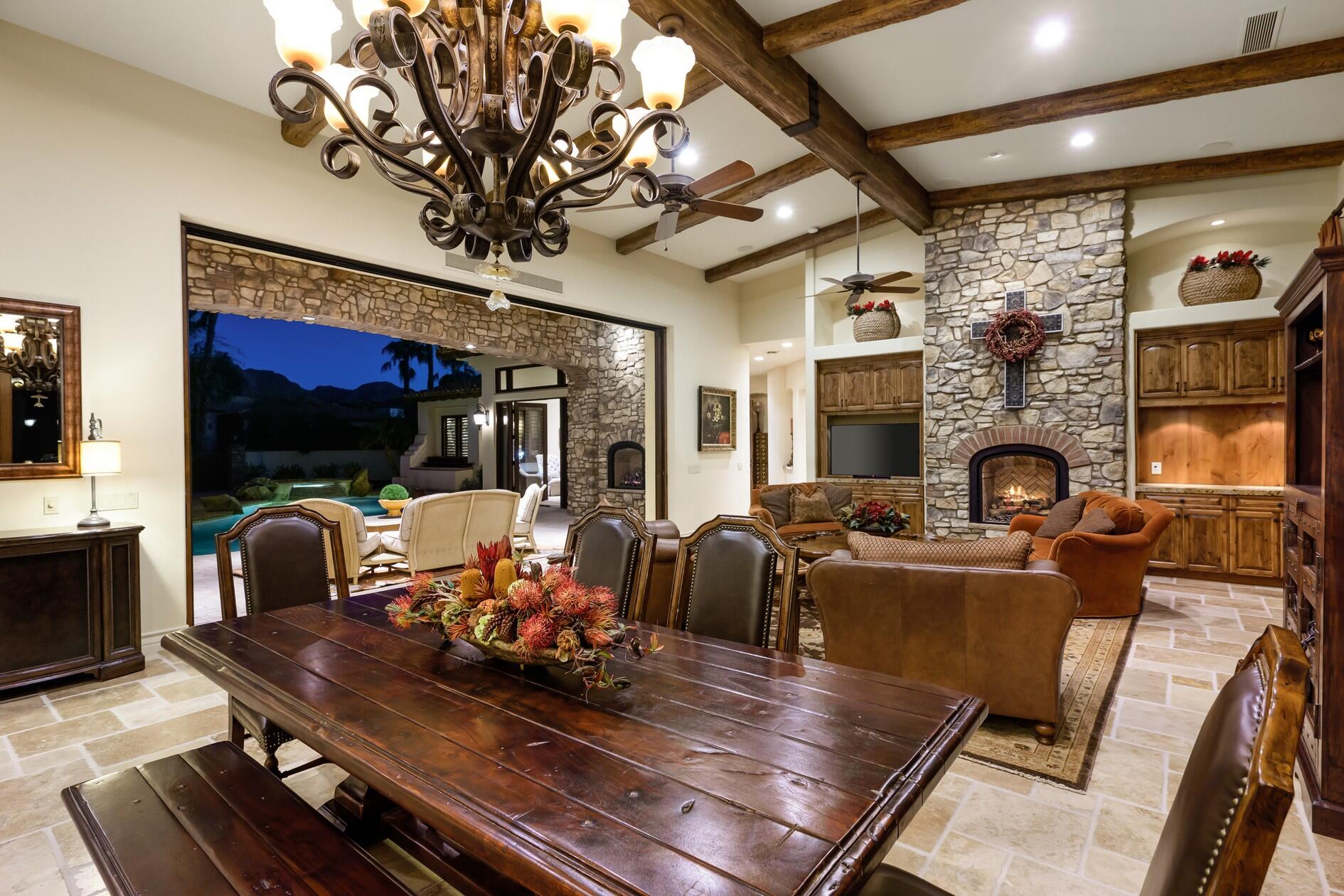 77169 Casa Del Sol La Quinta, CA 92253 - Photo 42 of 50 a living room with furniture fireplace and flat screen tv