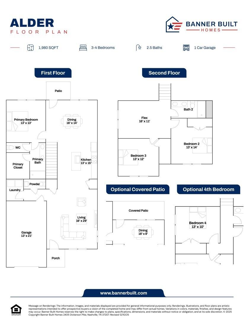 7622 Nightingale Court, Unit 57 Chattanooga, TN 37421 - Photo 3 of 14 Alder Plan and options