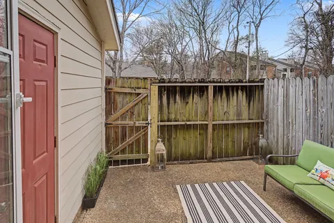 a backyard of a house