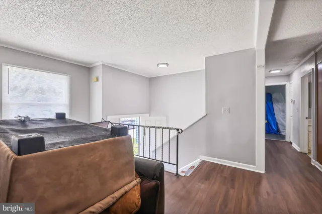 a view of a livingroom with furniture hardwood floor and a window