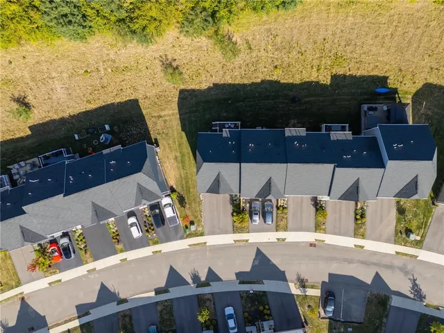 an aerial view of multiple house