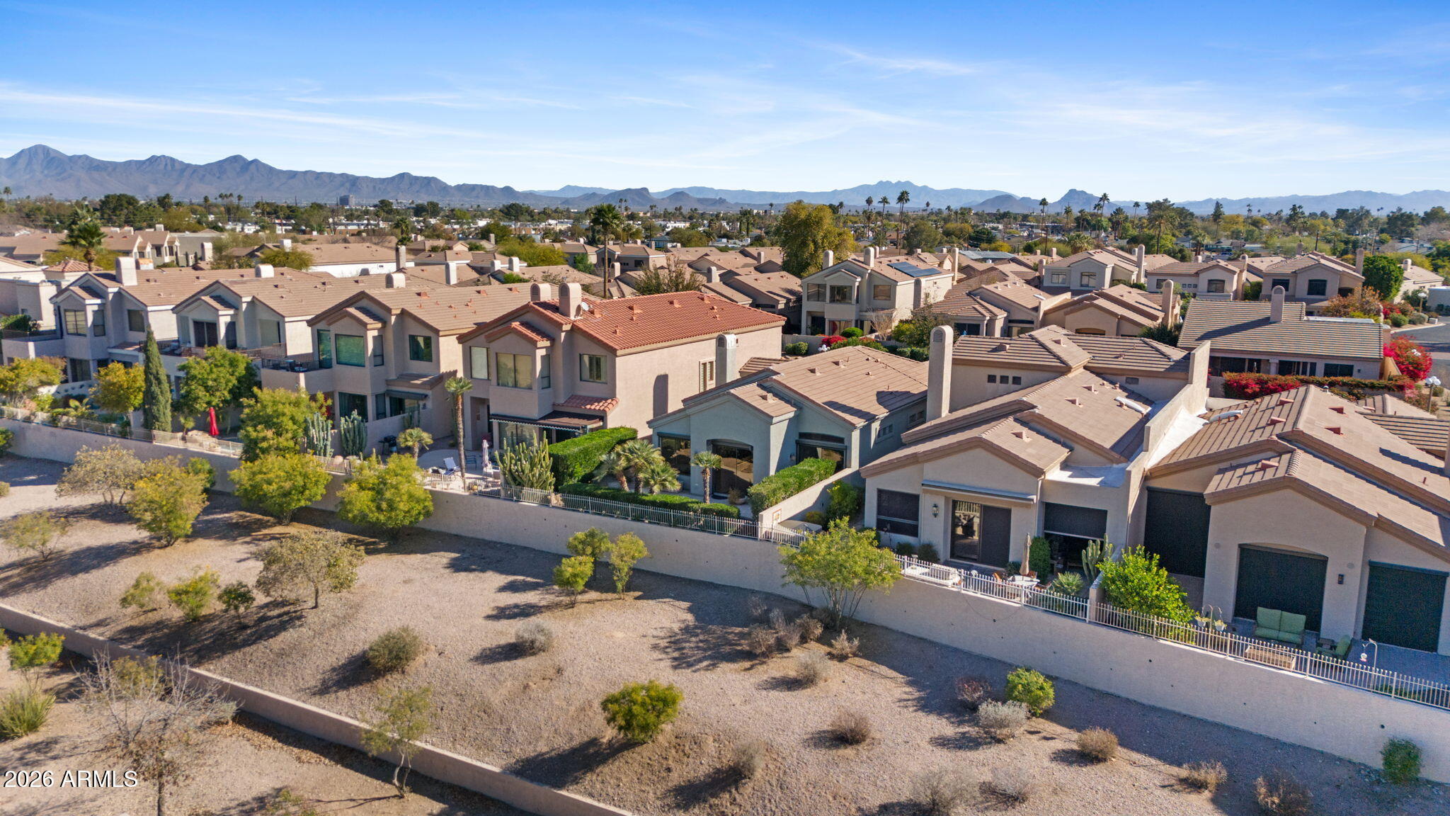 8100 East Camelback Road, Unit 43 Scottsdale, AZ 85251 - Photo 47 of 52 an aerial view of multiple houses