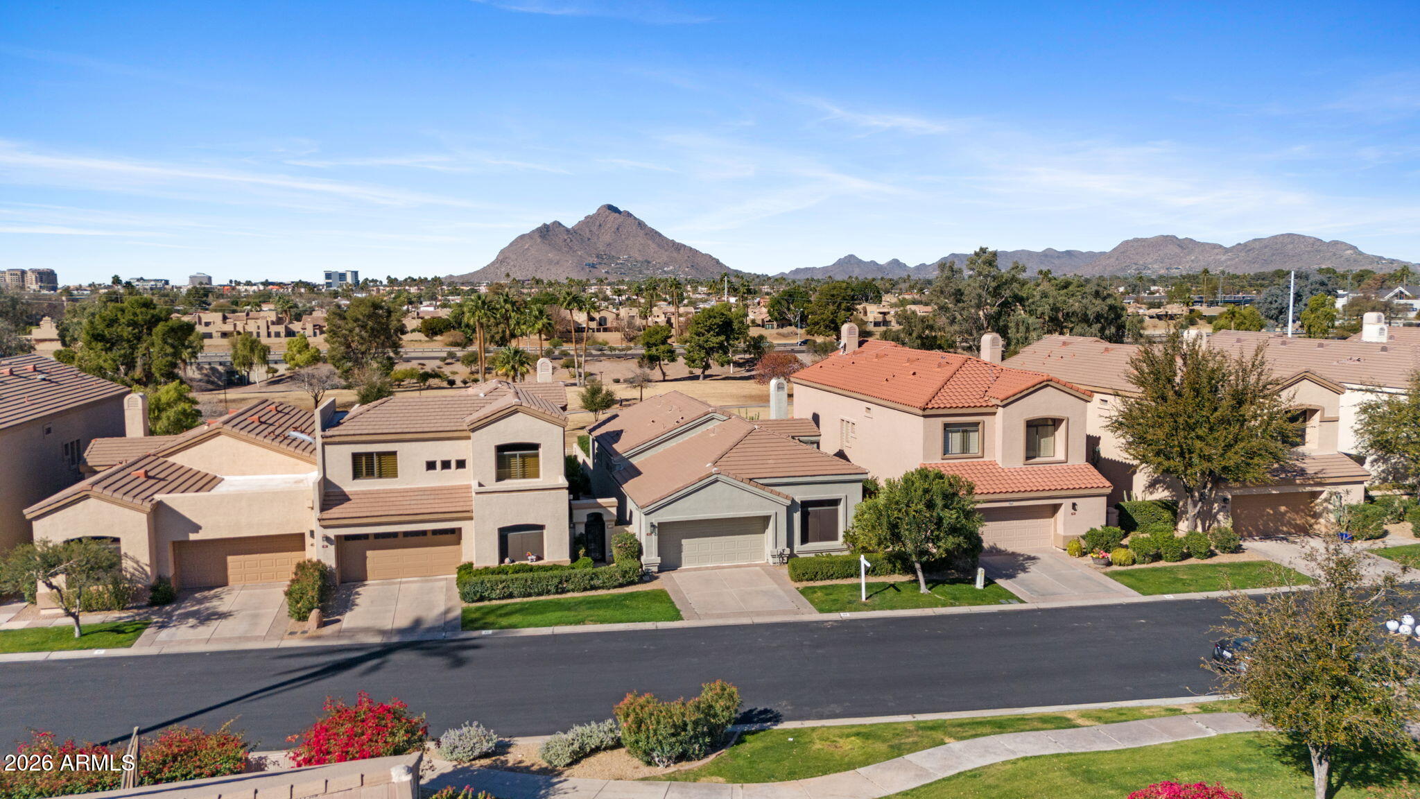 8100 East Camelback Road, Unit 43 Scottsdale, AZ 85251 - Photo 49 of 52 an aerial view of residential houses