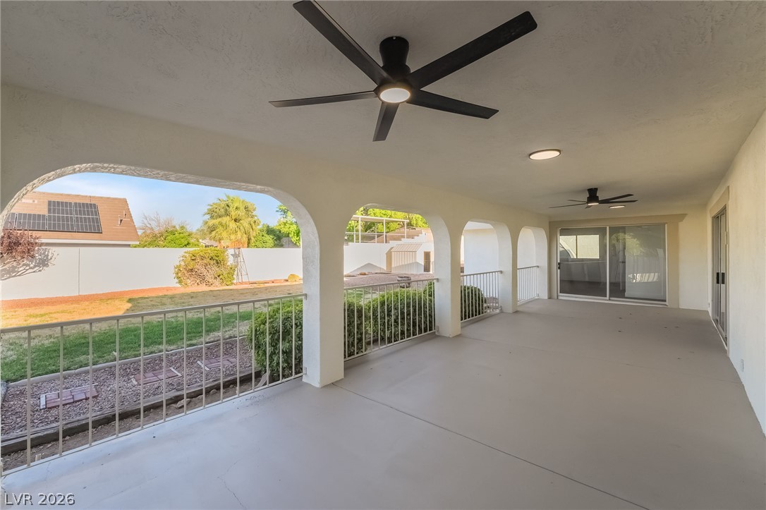 429 Crestway Road Henderson, NV 89015 - Photo 43 of 56 A spacious covered patio provides an ideal setting for outdoor relaxation and entertaining.