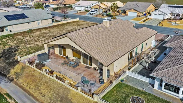 an aerial view of multiple house