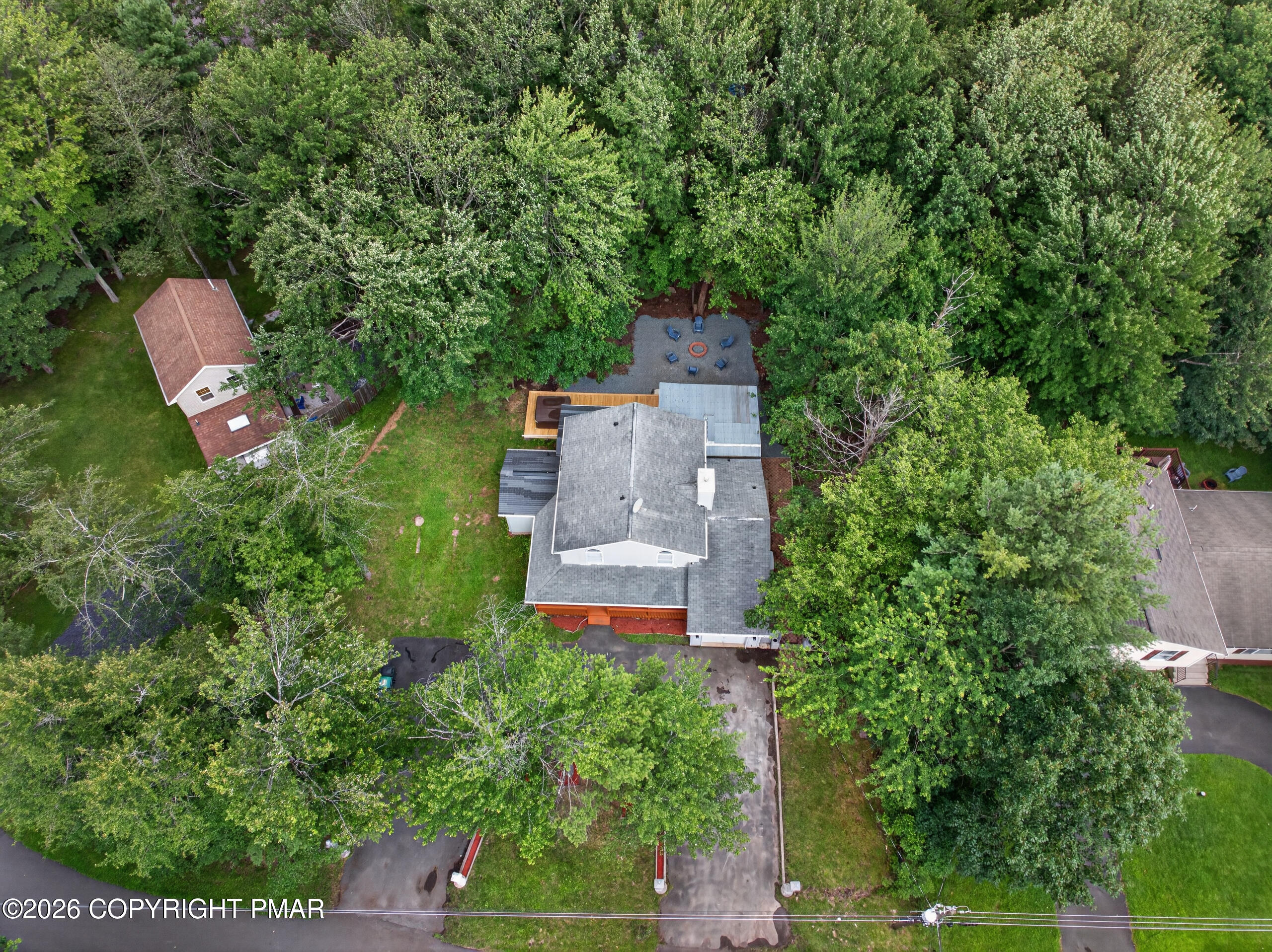 4116 Low Ridge Road Pocono Summit, PA 18346 - Photo 54 of 58 Aerial Rooftop View