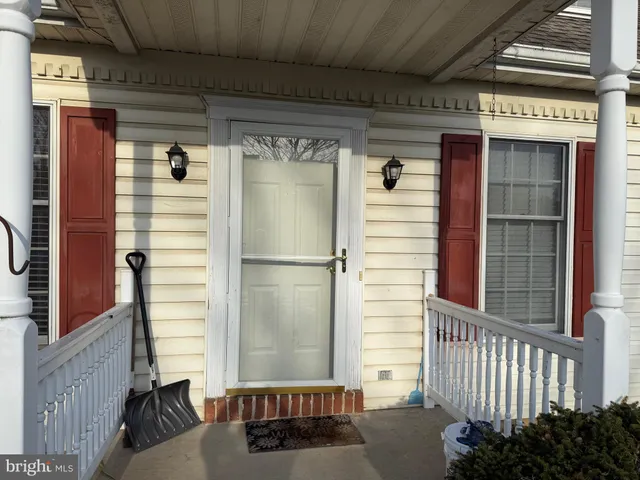 a view of front door of house