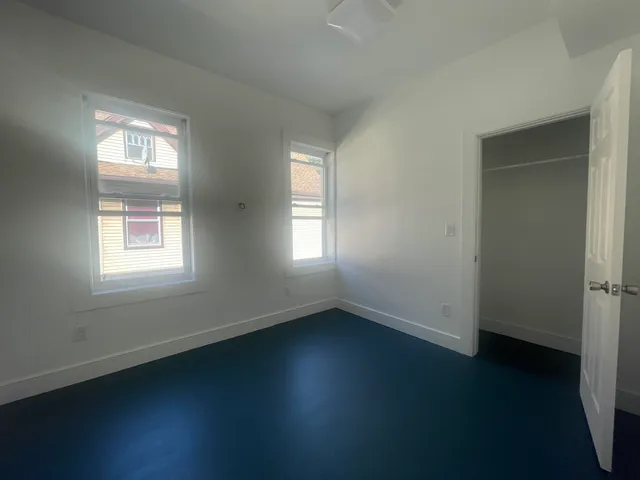 an empty room with a window