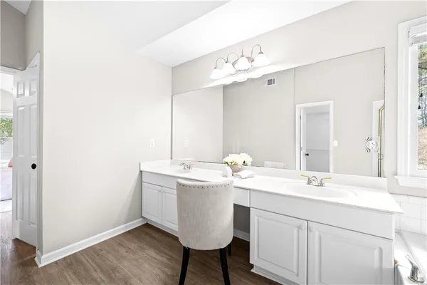 a view of small space with racks on the wall