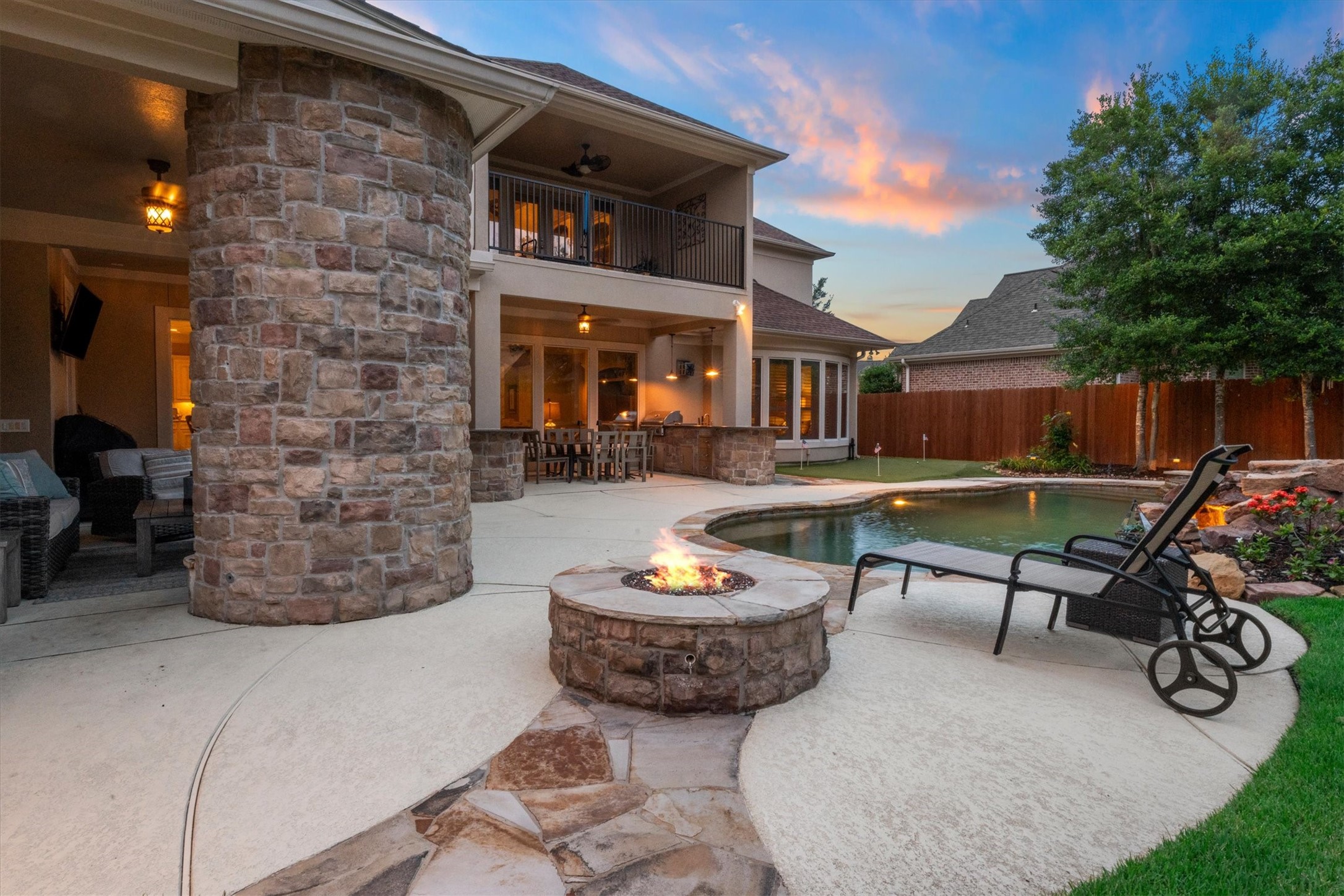 15415 Prade Ranch Lane Cypress, TX 77429 - Photo 46 of 50 Firepit is plumbed for gas