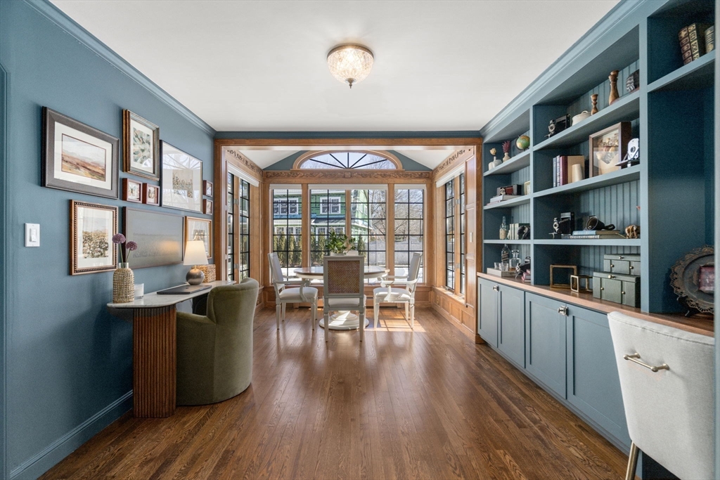 4 Stevens Road Wellesley, MA 02482 - Photo 18 of 39 a view of a dining room with furniture window and wooden floor