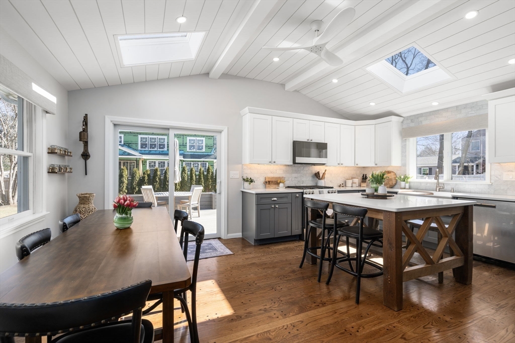 4 Stevens Road Wellesley, MA 02482 - Photo 8 of 39 a view of a dining room with furniture window and wooden floor