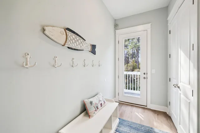 a white bath tub sitting in a bathroom