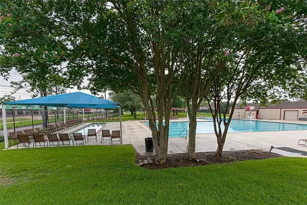 a view of a backyard with a garden