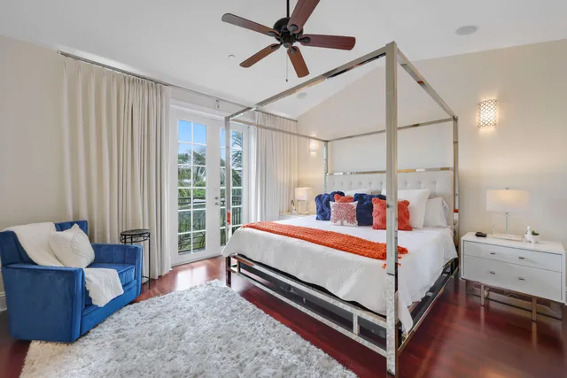 a bed room with a bed and a couch