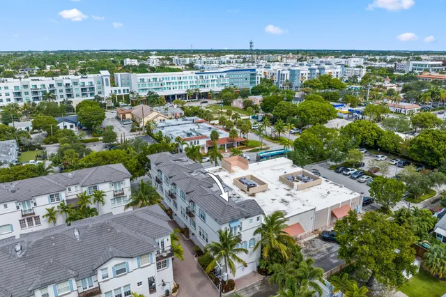 an aerial view of multiple house