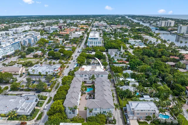 an aerial view of multiple house