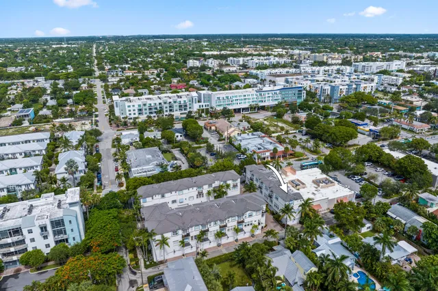 an aerial view of multiple house