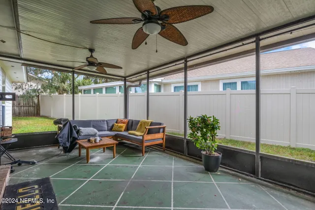 a outdoor space with furniture