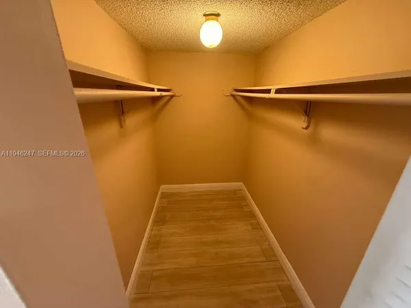 a view of a walk in closet