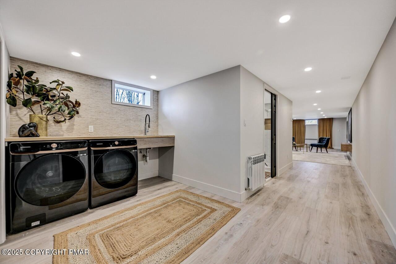 205 Winona Road Mount Pocono, PA 18344 - Photo 42 of 47 a kitchen with stainless steel appliances granite countertop a stove a refrigerator and a microwave
