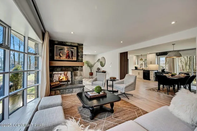 a room with furniture and a window