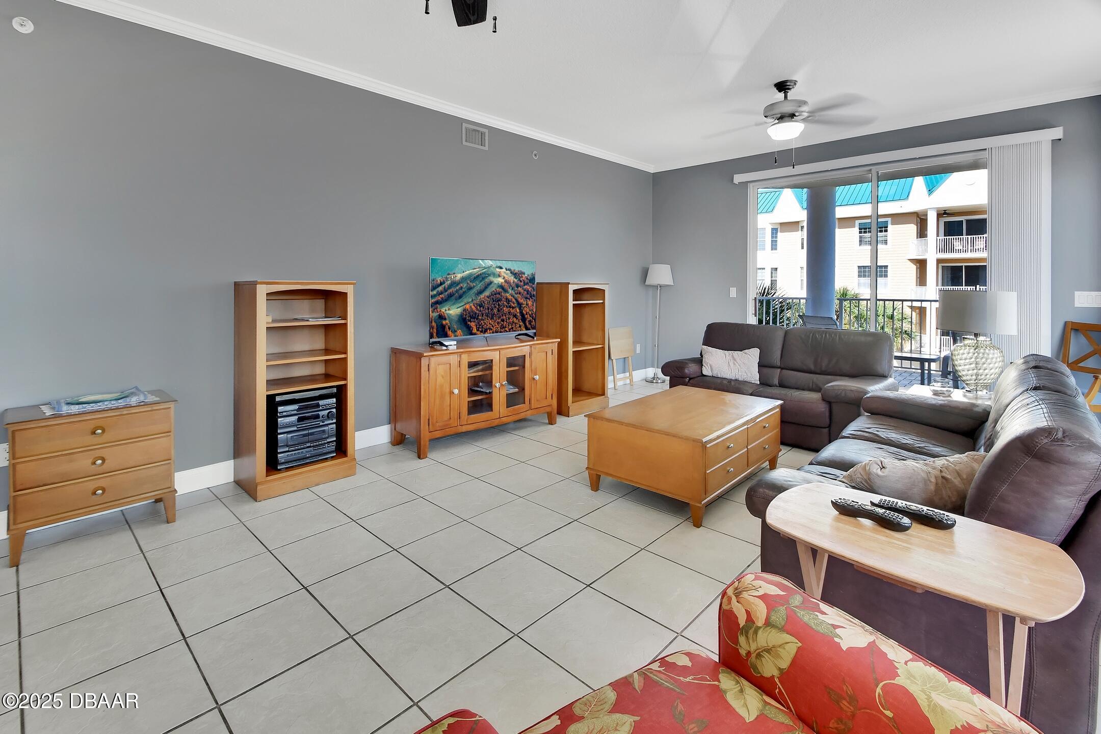 4623 Rivers Edge Village Lane, Unit 6308 Ponce Inlet, FL 32127 - Photo 3 of 55 a living room with furniture and a window