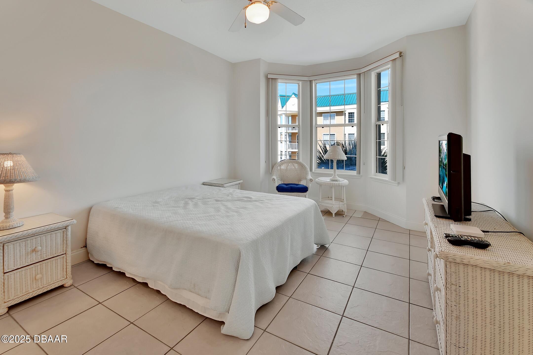 4623 Rivers Edge Village Lane, Unit 6308 Ponce Inlet, FL 32127 - Photo 38 of 55 a spacious bedroom with a large bed and a window