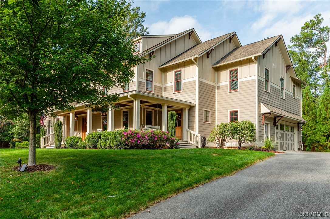 206 Running Cedar Lane Henrico, VA 23229 - Photo 3 of 33 a front view of house with yard and green space
