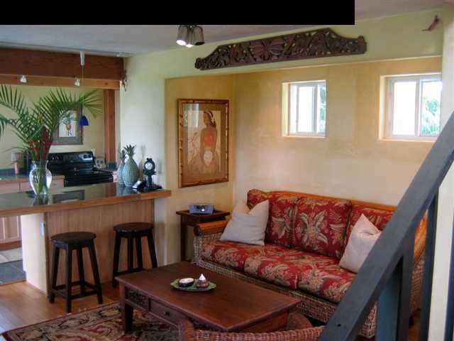 438 Kaupakalua Road Haiku, HI 96708 - Photo 6 of 18 a living room with furniture and a potted plant
