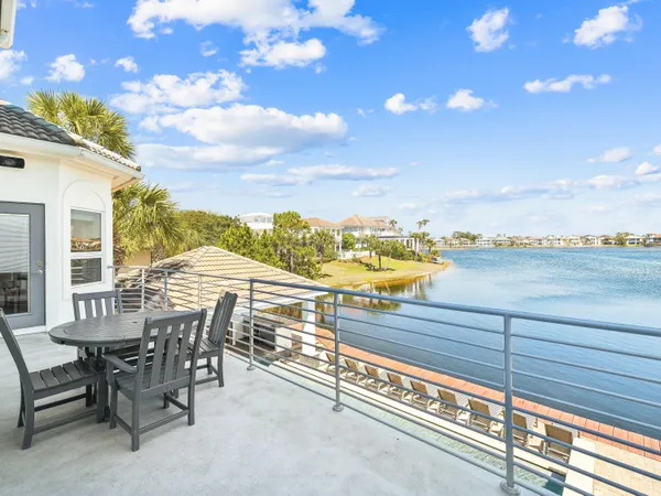 a view of a terrace with seating space