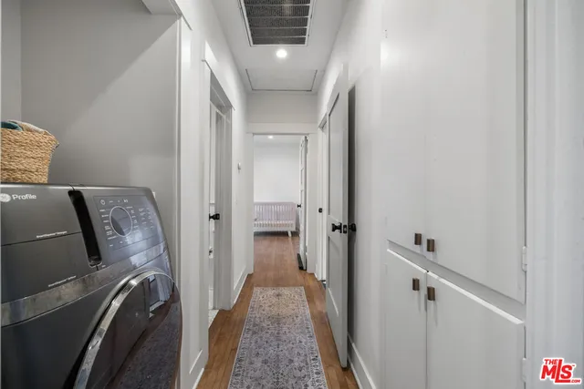 a view of a hallway with a elevator