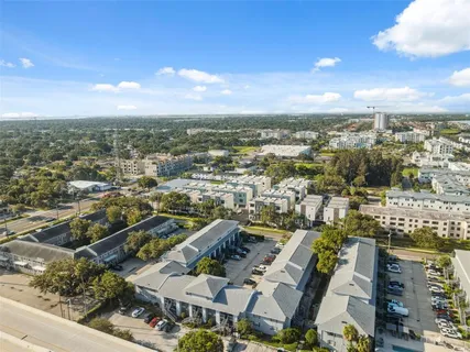 an aerial view of a city