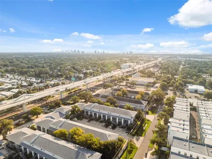 an aerial view of residential building with outdoor space
