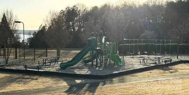 a view of a backyard of snow