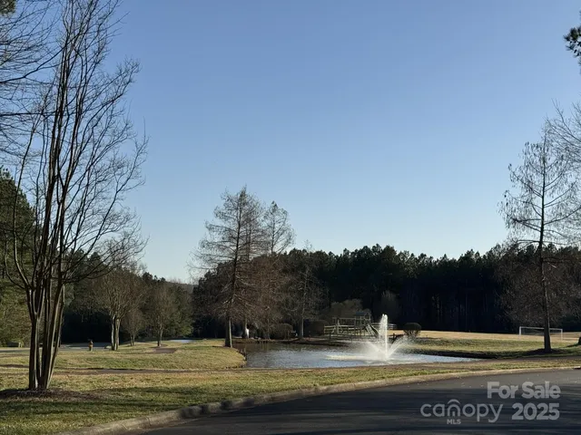 a view of a lake with houses