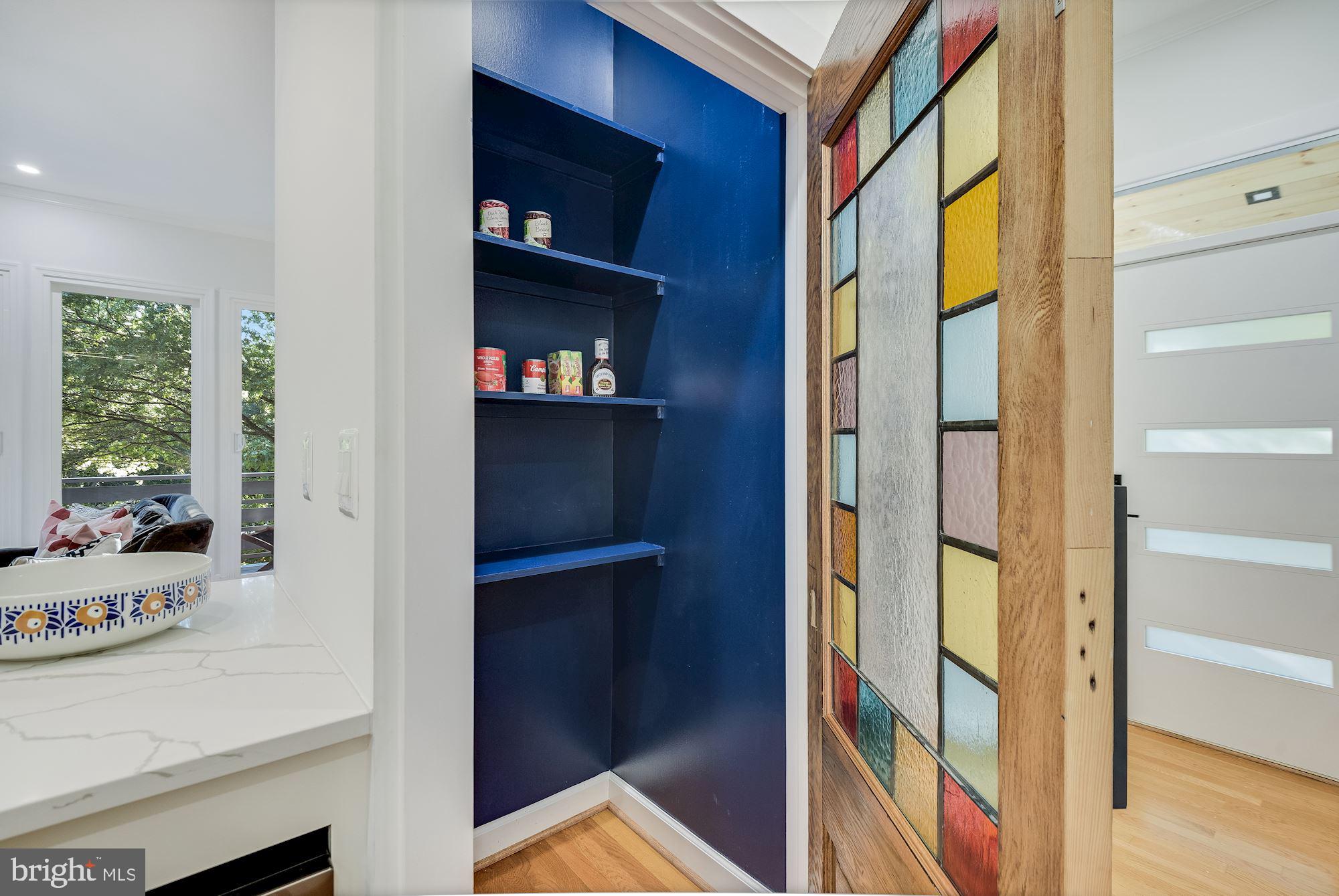 17 Ritchie Avenue Silver Spring, MD 20910 - Photo 15 of 38 Vintage stained glass door to custom pantry.